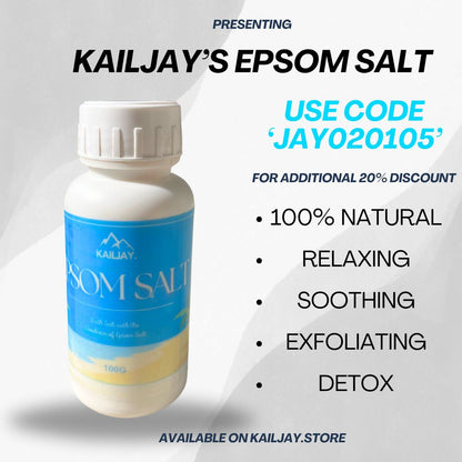 Kailjay's 100% Pure & Natural EPSOM SALT (500G)