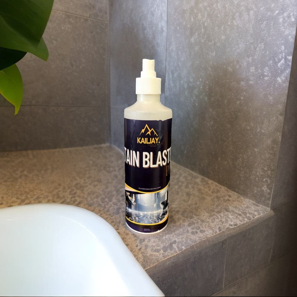 Kailjay's StainBlasterPro Eco-Friendly Hard Water Stain and Tough Lime Scale Remover, Spray and Scrub Cleaner for Bathrooms, Taps, Faucets, Basins, Showers, and Floor Tiles