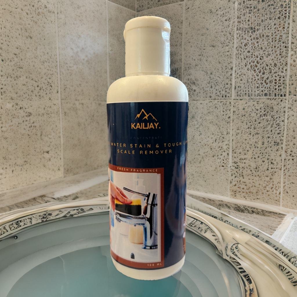 Kailjay's StainBlasterPro Eco-Friendly Hard Water Stain and Tough Lime Scale Remover, Spray and Scrub Cleaner for Bathrooms, Taps, Faucets, Basins, Showers, and Floor Tiles