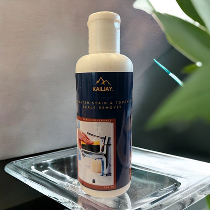 Kailjay's StainBlasterPro Eco-Friendly Hard Water Stain and Tough Lime Scale Remover, Spray and Scrub Cleaner for Bathrooms, Taps, Faucets, Basins, Showers, and Floor Tiles
